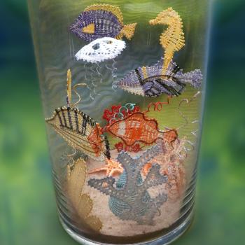 Preview: 512 Klöppelbrief  „Südsee-Zauber“ Motive für "Aquarium" oder Keilrahmen